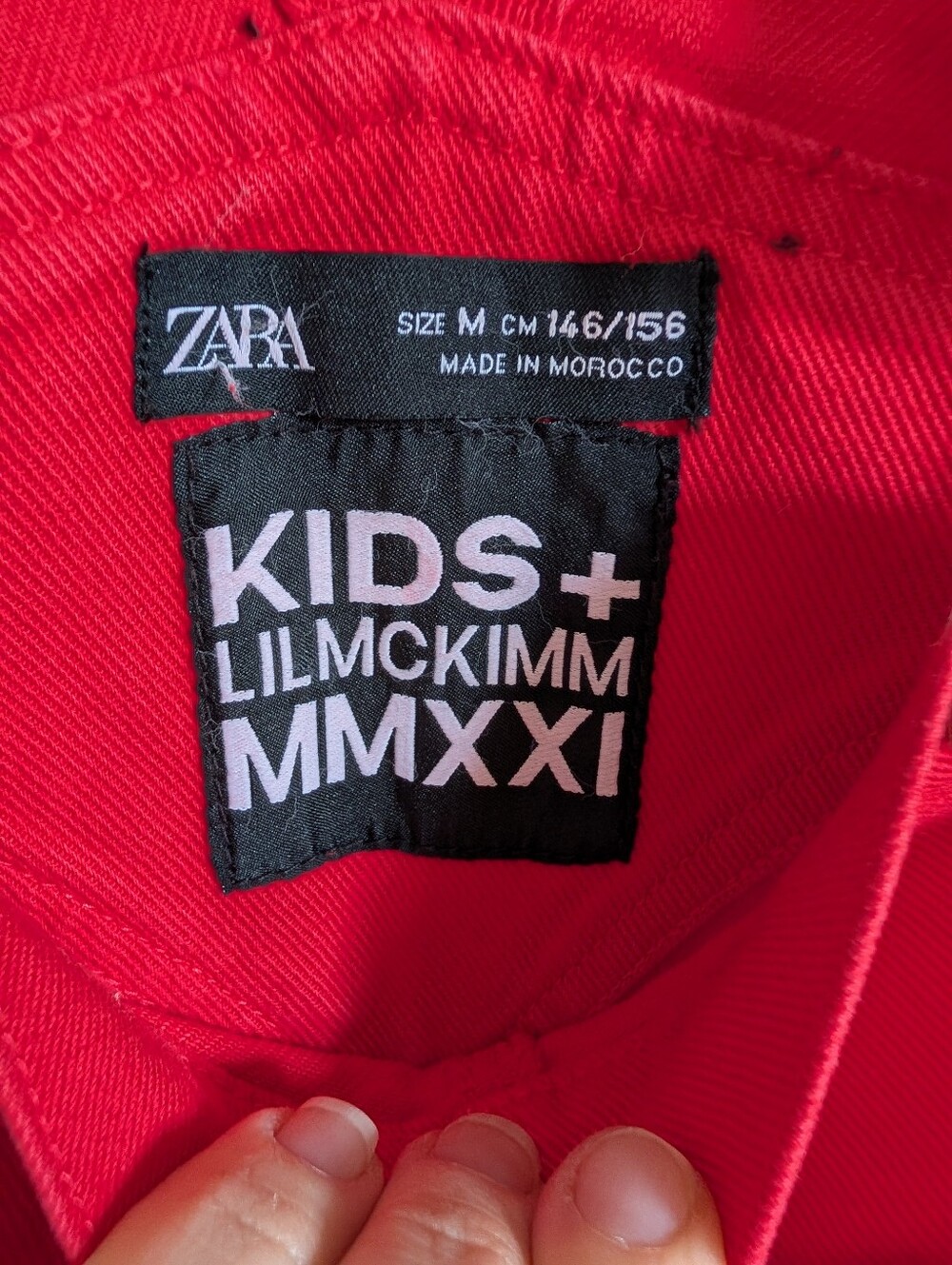 Rare Zara Kids x Alastair McKimm (LILMCKIMM) Red Denim Overalls Size 11-12Y